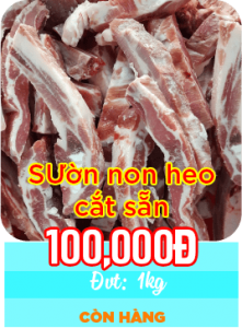 Sườn non heo cắt sẵn
