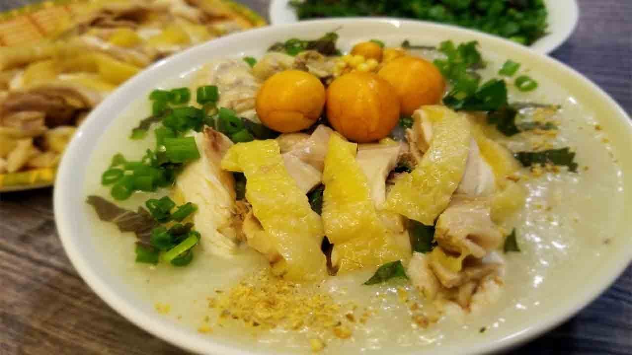 Cháo đùi gà