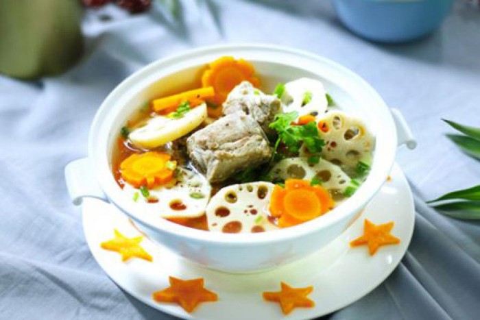 Canh sườn bò củ sen