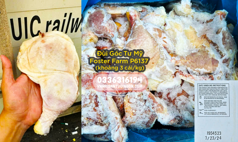 Đùi góc tư Foster Farm Mỹ - 3 cái 1kg