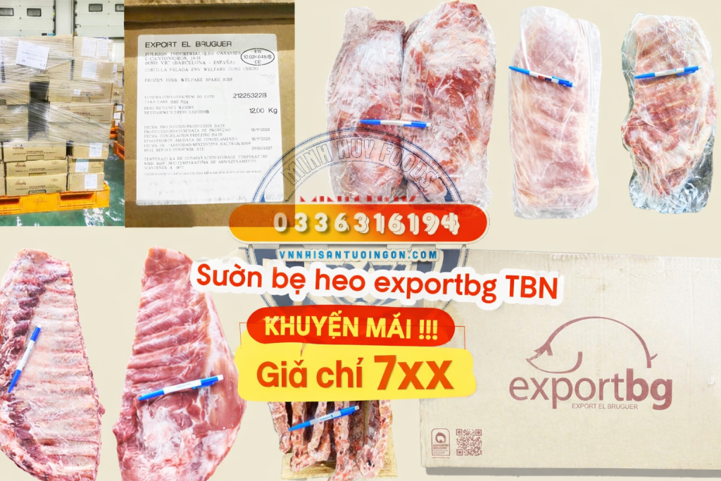 Sườn bẹ heo exportbg TBN giá chỉ 7xx
